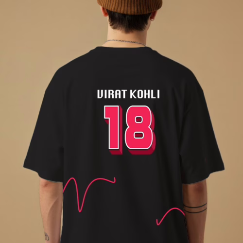 Exclusive Virat Kohli T-shirt | RCB Number 18 Oversized Jersey | IPL 2025 Cricket Merchandise